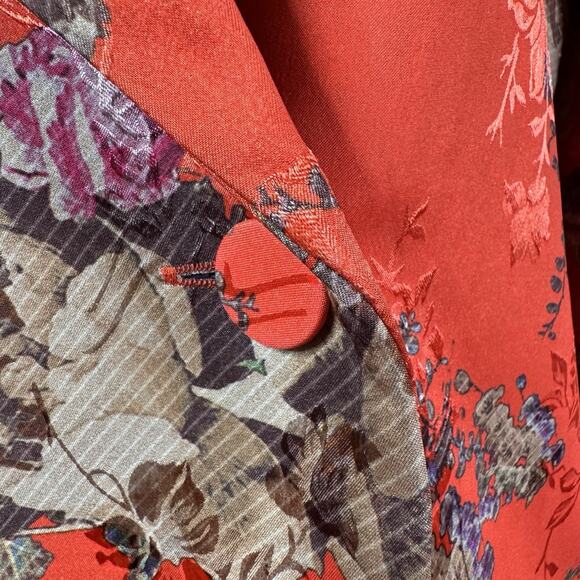 Preen by Thornton Bregazzi Floral Jacquard Blazer Red Bouquet M Avant Garde NWT - Picture 4 of 11